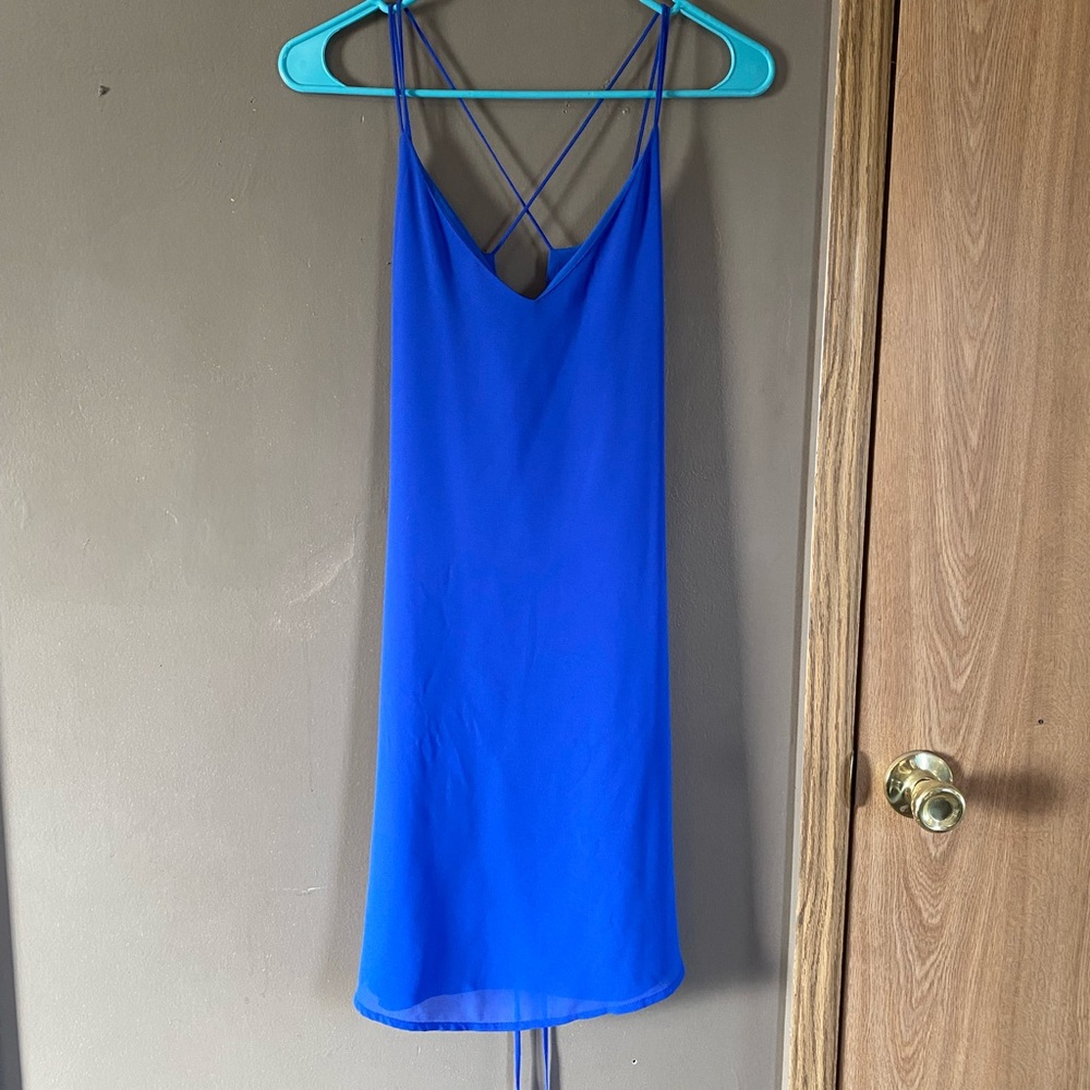 Naked Zebra Royal Blue Dress